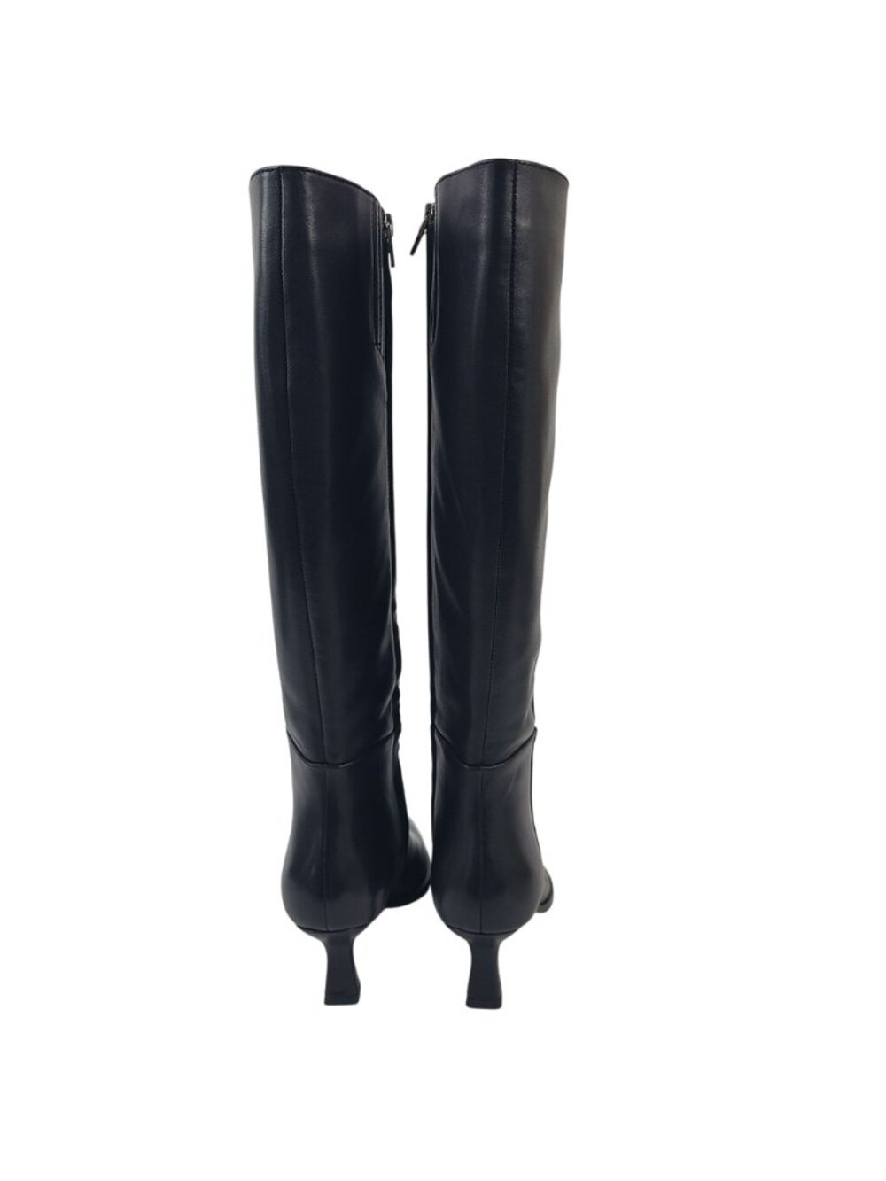 NEW Dolce Vita Auggie Black Leather Knee-High Boots Size 7.5 Kitten Heel - Picture 8 of 10